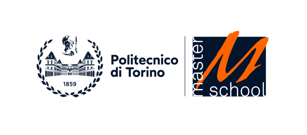 Logo del Politecnico di Torino e della Scuola Master che certificano il percorso di alta formazione per l'Industria 4.0